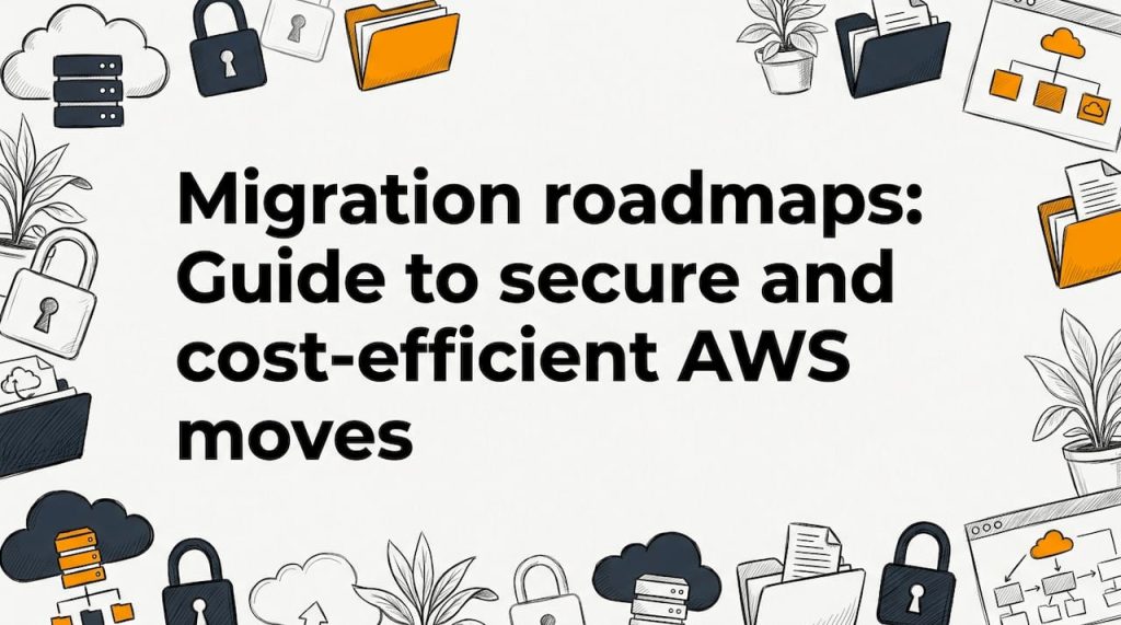 Decorative migration roadmap title card illustration