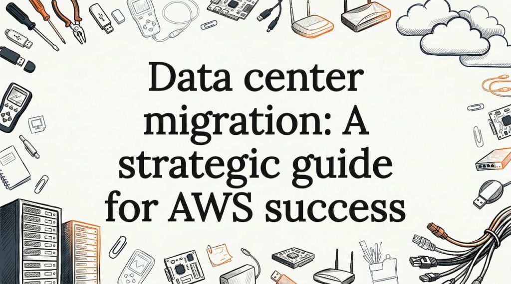 Hand-drawn AWS migration title card illustration
