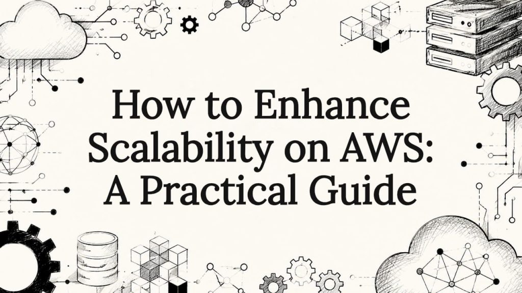 Decorative cloud scalability title card illustration