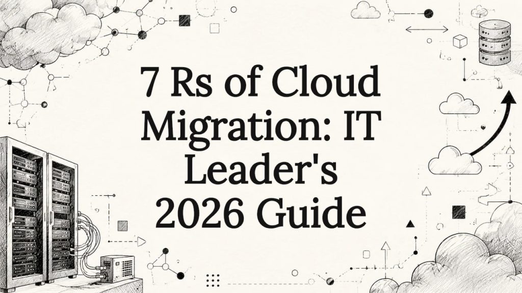 Decorative title card illustration for cloud migration article