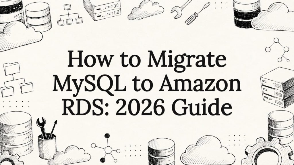 Decorative title card illustration for MySQL migration guide