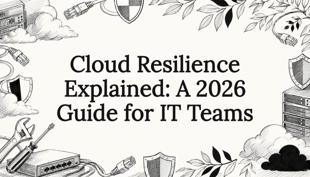 Decorative title card with cloud resilience theme