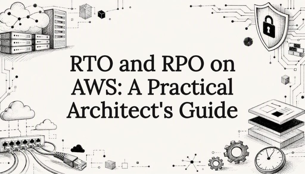 Decorative title card illustration for cloud architecture article