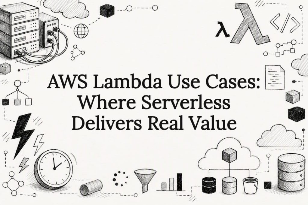 Decorative AWS Lambda serverless computing title card
