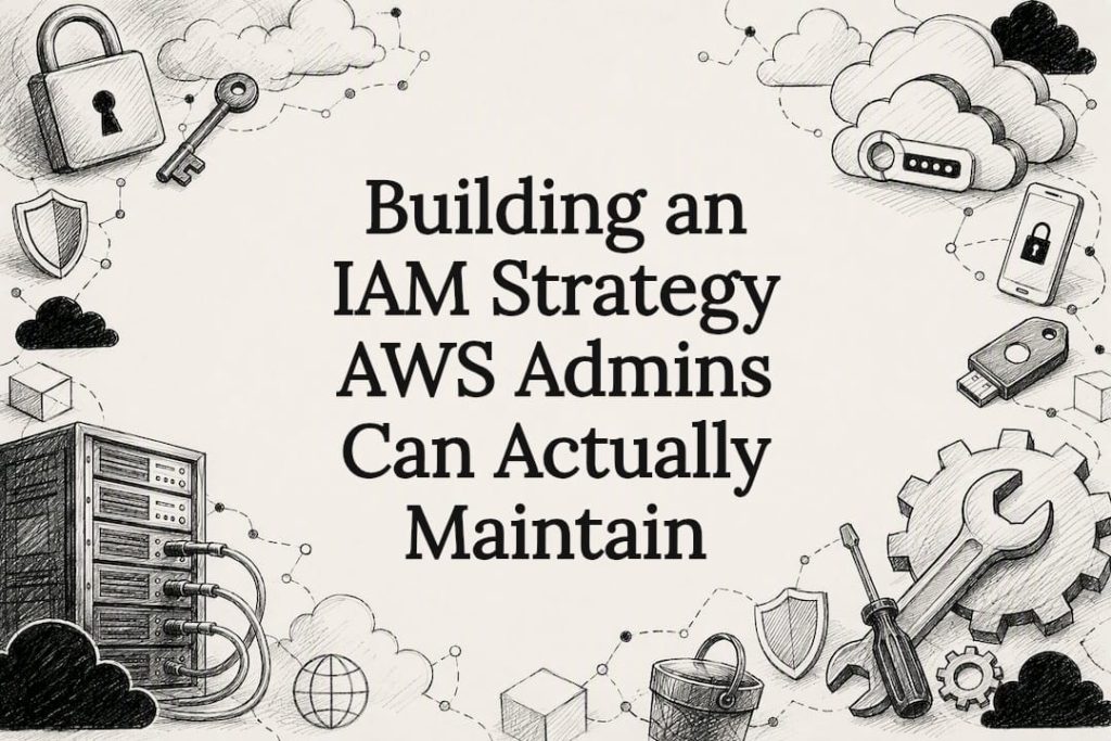 Decorative title card illustration for IAM strategy article